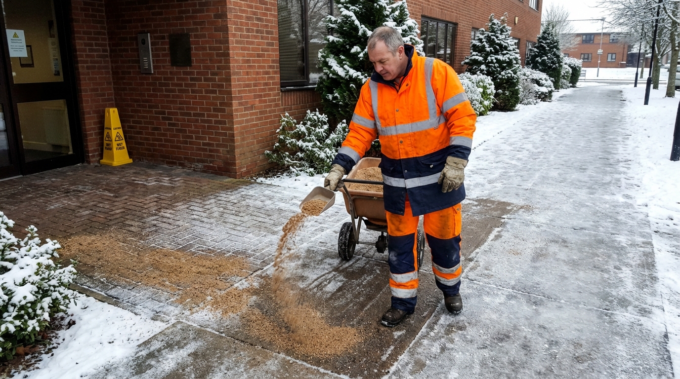 Hausmeisterservice beim Streudienst in NRW
