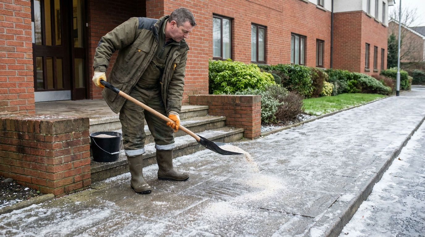 Winterdienst in Duisburg verteilt Streusalz