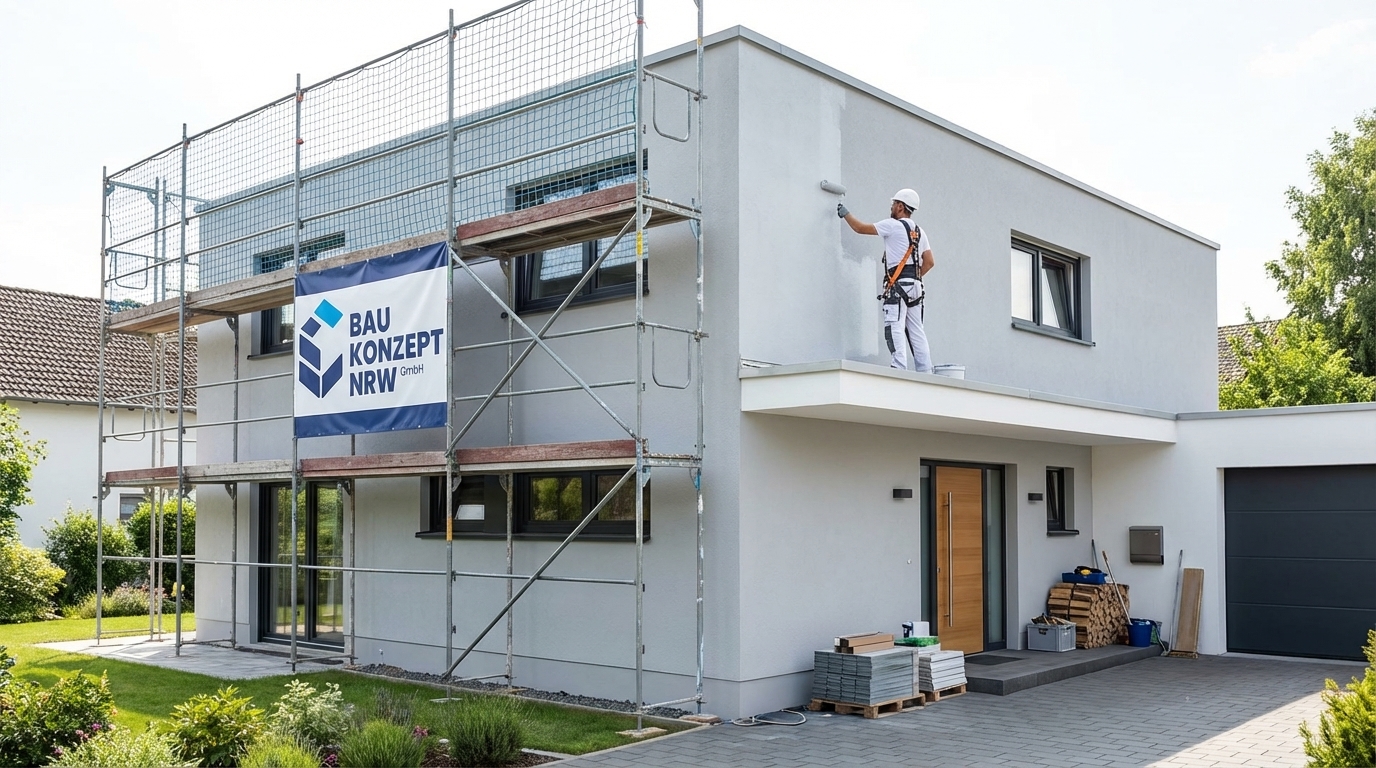 Fassadensanierung an einem Gebäude in NRW