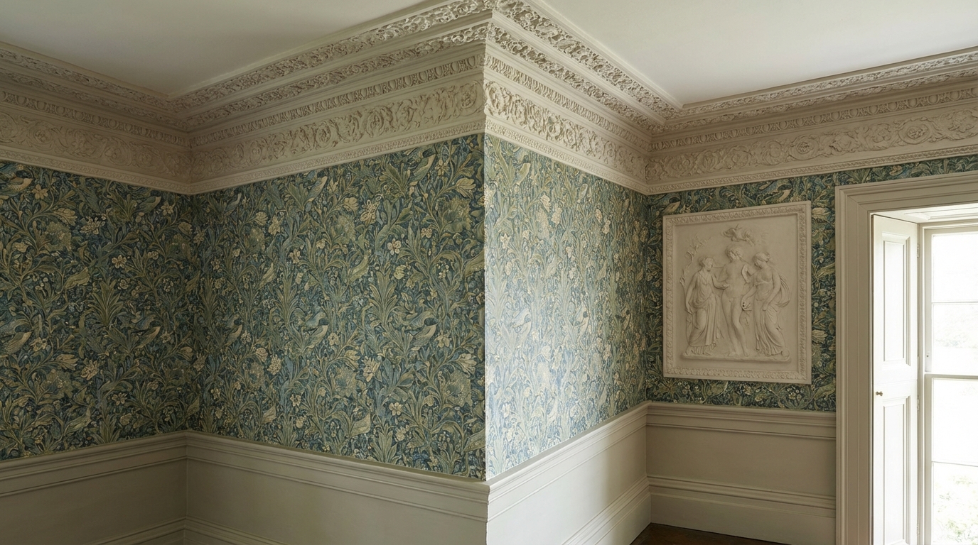 Tapezier- und Stuckarbeiten an Decken und Wänden