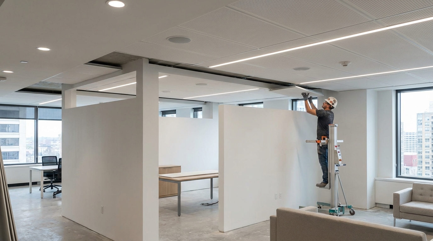 Trockenbau und Deckengestaltung im Innenraum